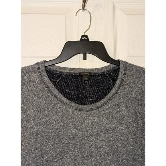 J.‎ Crew Heather Gray Knit Pullover Sweatshirt Comfy 3/4 Sleeve Women's M - Picture 3 of 8